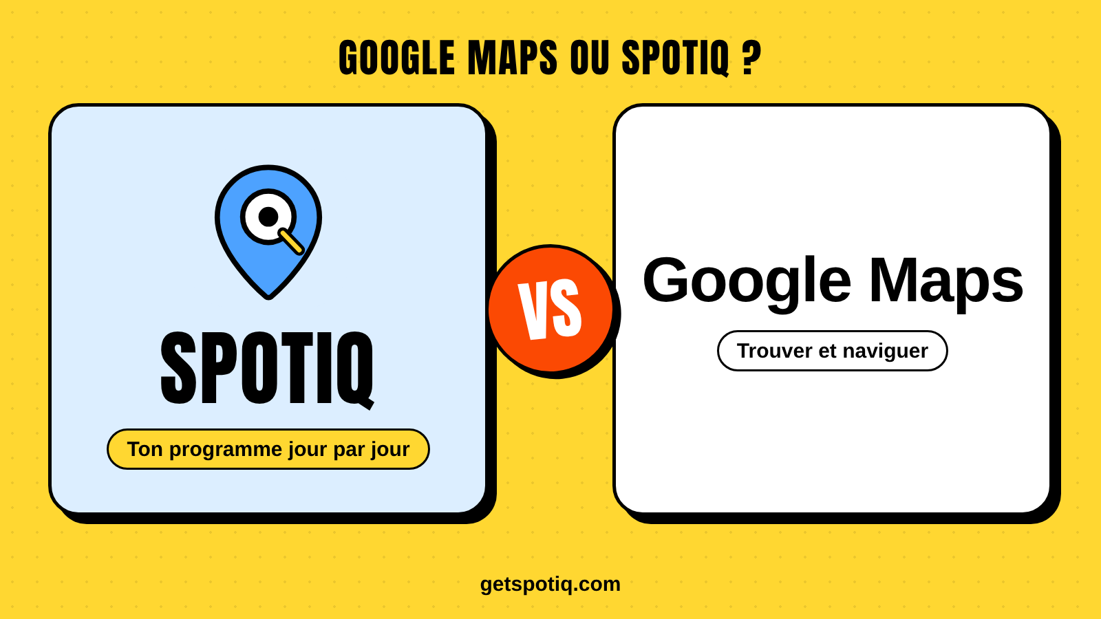 SPOTIQ ou Google Maps : lequel pour planifier un voyage ?